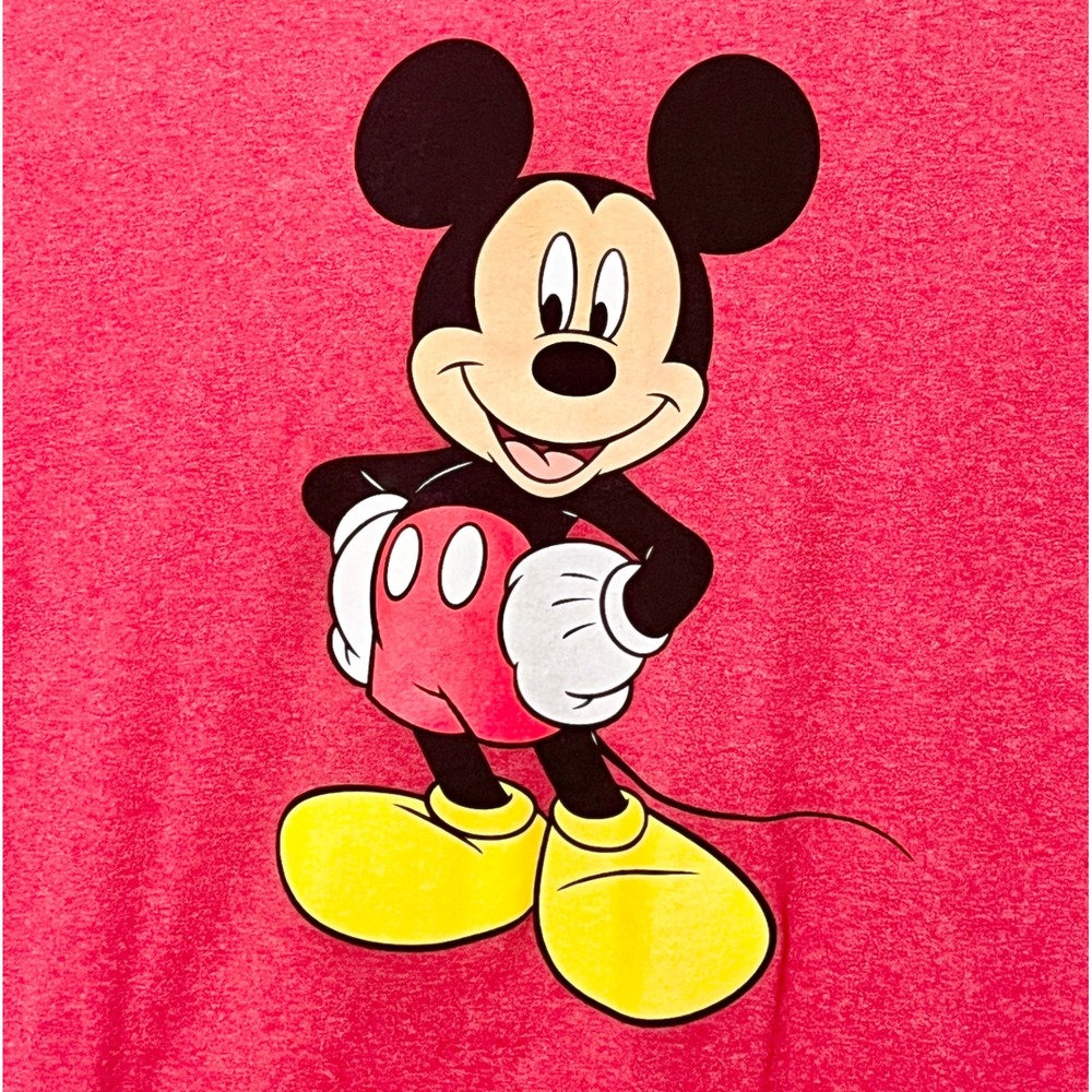 Disney Mickey Mouse Graphic T-Shirt Mens XL Red‎ Heather Short Sleeve Crewneck